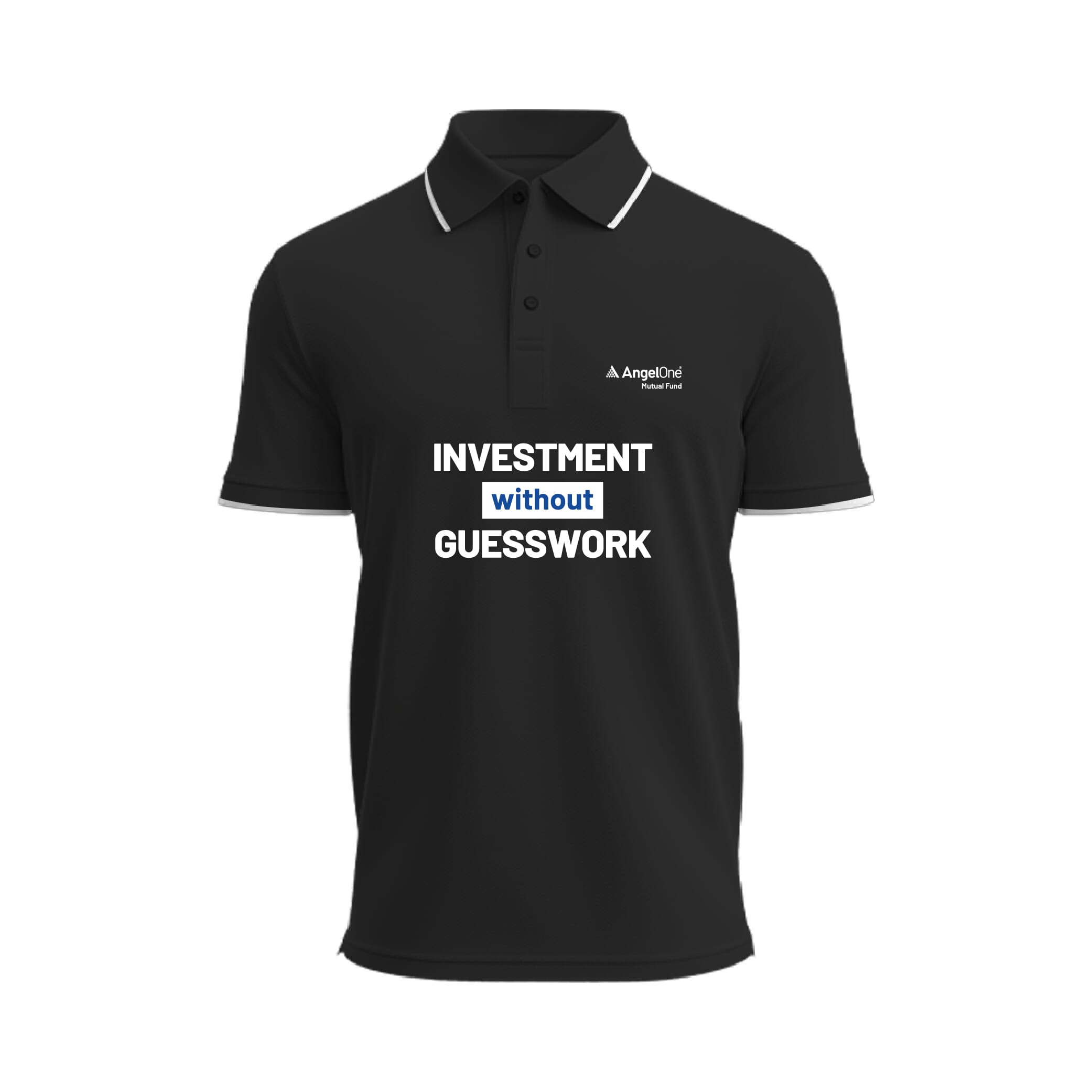 AOMF Greys&Blues Women's Pima Collar T-Shirt- Black